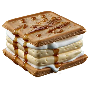 Gooey Caramel Ice Cream Sandwich Png Qmj96 PNG Image