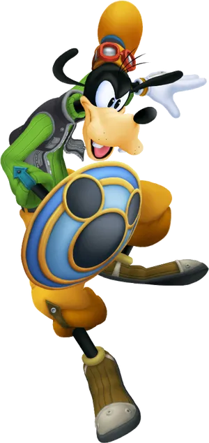 Goofy Character Adventure Pose.png PNG Image