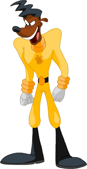 Goofy Character Standing Pose PNG Image