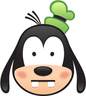 Goofy Chef Hat Cartoon Graphic PNG Image