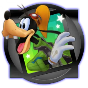 Goofy Driving Cartoon Character PNG Image