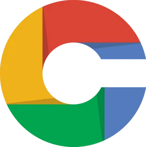 Google Chrome Logo Keyhole Design PNG Image