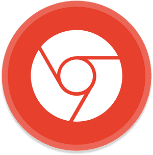 Google Chrome Logo Red Background PNG image with transparent background
