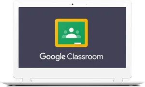 Google Classroom Laptop Screen PNG Image