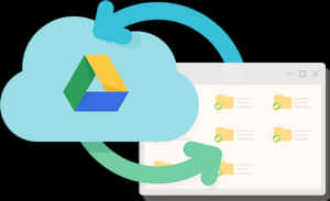 Google Drive Cloud Sync Illustration PNG image with transparent background