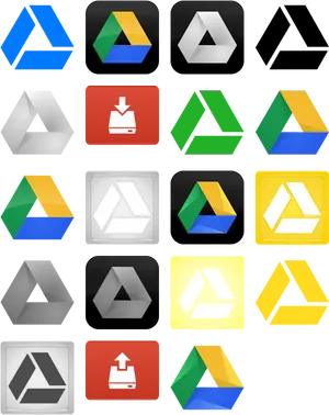 Google Drive Icon Evolution PNG Image