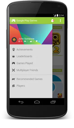 Google Play Games App Screen PNG Image