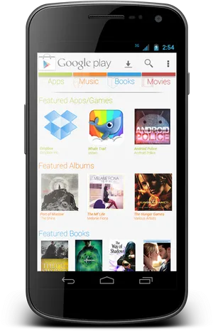 Google Play Store Interfaceon Smartphone PNG Image