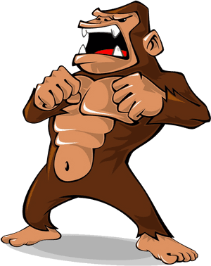 Gorilla Ape Cartoon Illustration - Cartoon Gorilla Png, Transparent Png PNG image with transparent background