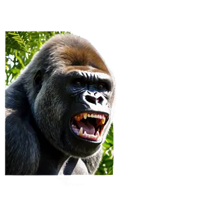 Gorilla In Rage Png 06252024 PNG Image