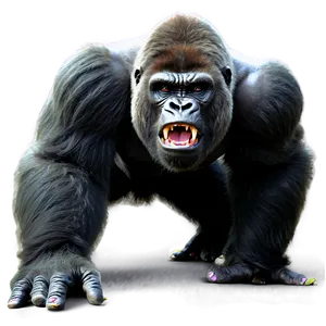 Gorilla On Rage Mode Png Dku PNG Image