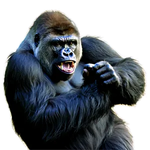 Gorilla Showing Fury Png Ntg PNG Image