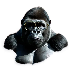 Gorilla With Black Glasses Png 35 PNG Image