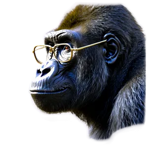 Gorilla With Clear Glasses Png 06282024 PNG Image