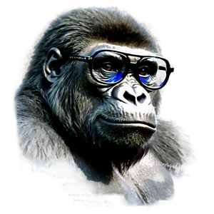 Gorilla With Cool Glasses Png Pfi PNG Image