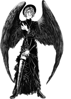 Gothic Angel Artwork PNG Image