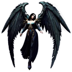 Gothic Angel Wings Design Png Lue PNG Image