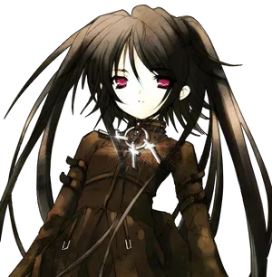 Gothic Anime Vampire Girl PNG Image