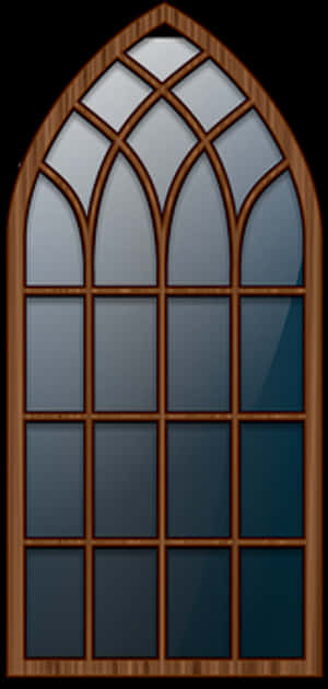 Gothic Arch Window Design PNG image with transparent background