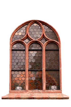 Gothic Arch Window Stained Glass PNG Image