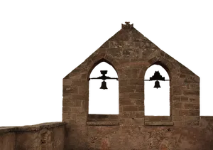 Gothic Bell Tower Windows PNG Image