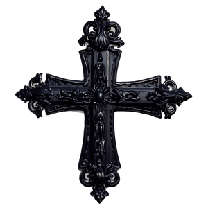 Gothic Black Cross PNG hng62 PNG image with transparent background
