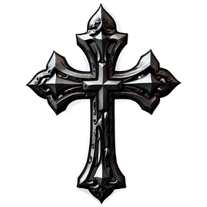 Gothic Black Cross PNG pao59 PNG image with transparent background