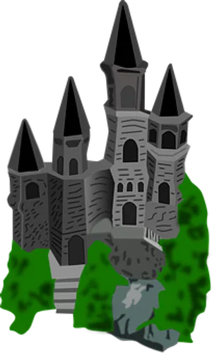 Gothic Castle Illustration PNG Image