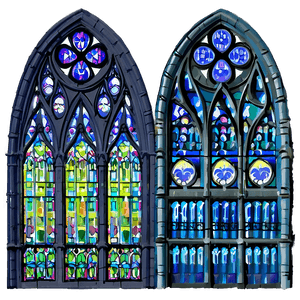 Gothic Cathedral Windows PNG 06112024 PNG image with transparent background