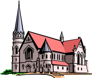 Gothic Church Illustration PNG Image