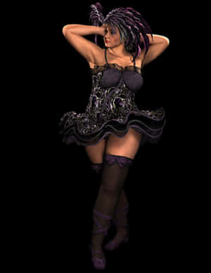 Gothic_ Dancer_ Pose PNG image with transparent background