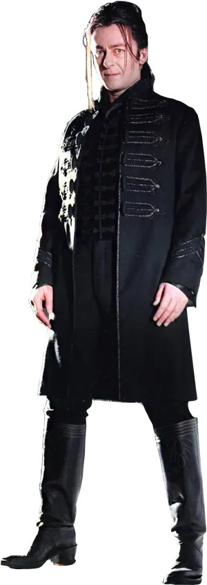 Gothic Manin Black Coat PNG Image