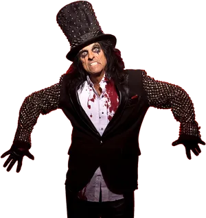 Gothic_ Performer_in_ Top_ Hat PNG Image