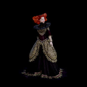 Gothic Redhead Princess PNG image with transparent background