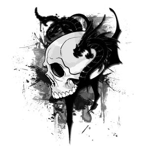 Gothic Skull Artwork PNG Image