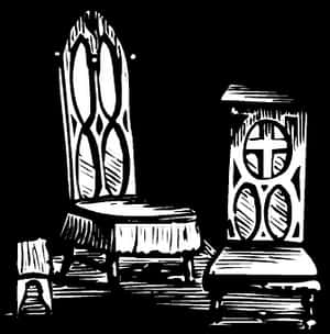 Gothic Style Chair Illustration PNG with transparent background