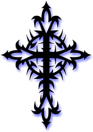 Gothic Style Decorative Cross PNG Image