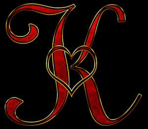 Gothic Style Letter K Design PNG image with transparent background