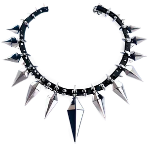 Gothic Style Spiked Choker Png Pcc76 PNG Image