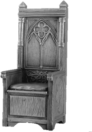 Pewter King Arthur Throne - King Arthur Throne PNG image with transparent background