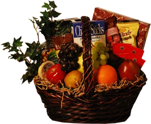 Gourmet Food Gift Basket PNG Image