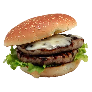 Gourmet Mushroom Swiss Burger Png Mse24 PNG Image