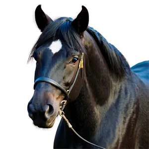 Graceful Black Mare Png Kch98 PNG Image