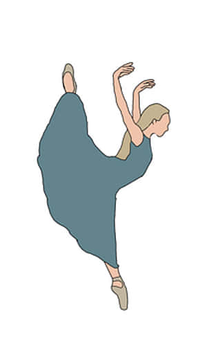 Graceful Dancer Illustration PNG image with transparent background