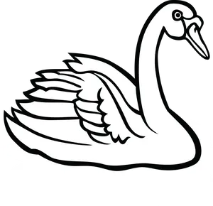 Graceful Swan Illustration.png PNG Image