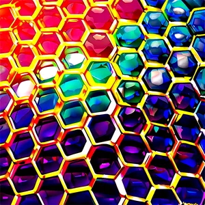 Gradient Honeycomb Pattern Png Qyt PNG Image