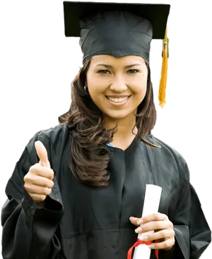 Graduate Success Thumbs Up.png PNG Image