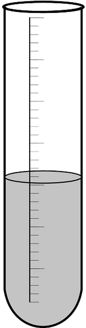 Graduated Cylinder Half Filled PNG Image