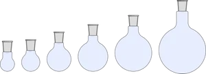 Graduated Flasks Size Comparison PNG Image