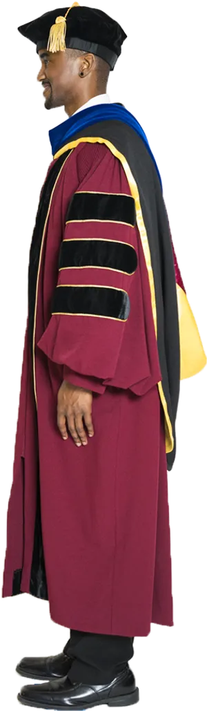 Graduatein Regalia Side View PNG Image